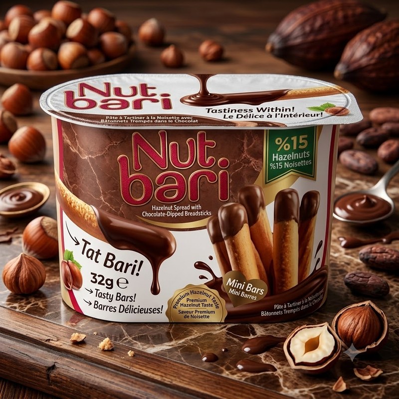 Nut Bari Hazelnut Spread With Cacao & Breadsticks