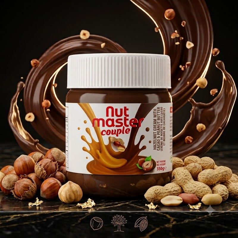 Nut Master Couple Hazelnut Cream With Cacao & Peanut Butter