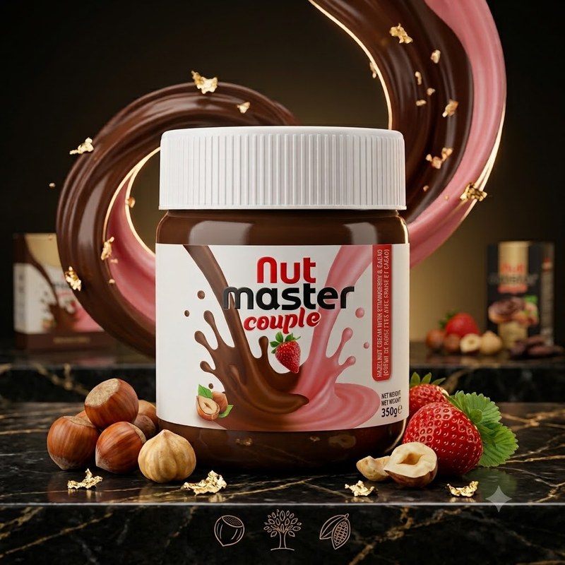 Nut Master Couple Hazelnut Cream With Strawberry & Cacao