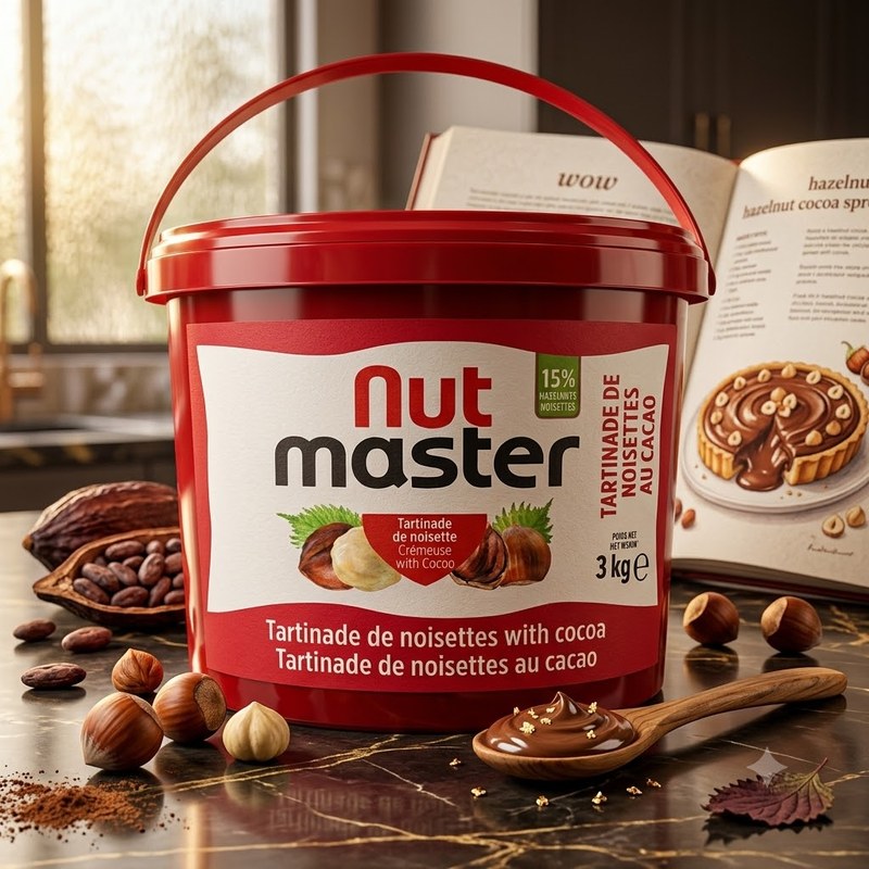 Nut Master Hazelnut Spread With Cacao 3kg bucket