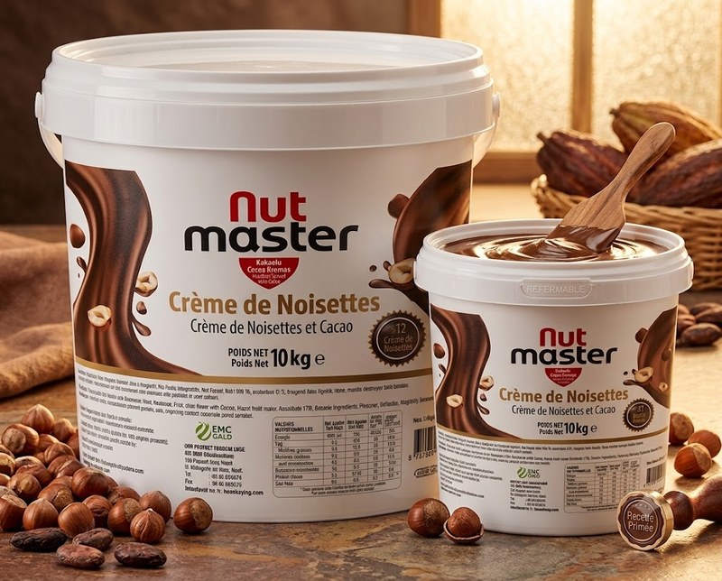 Nut Master Hazelnut Spread With Cacao 5kg and 10kg buckets