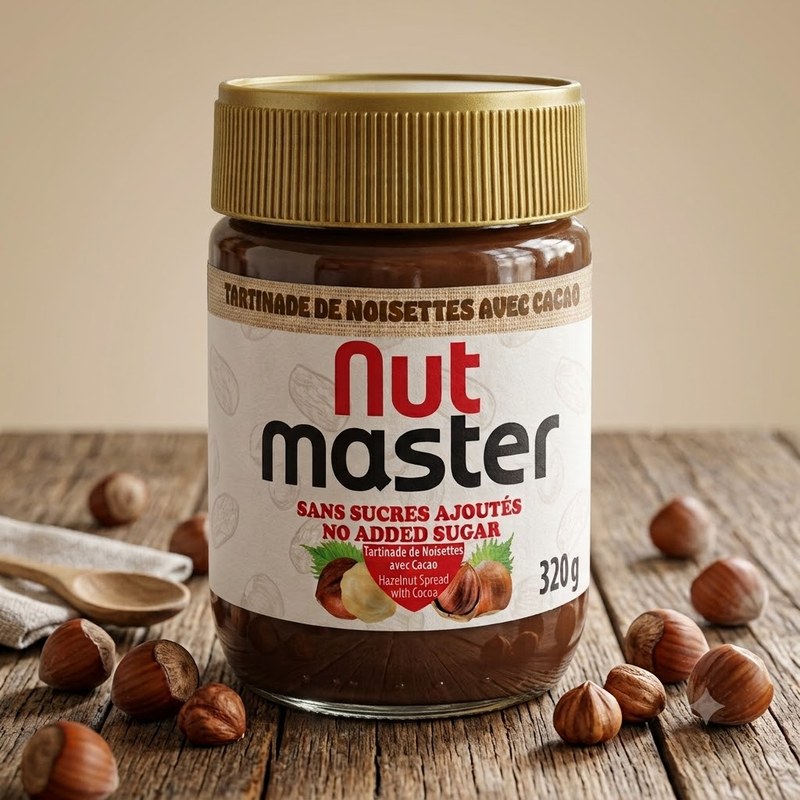 Nut Master Hazelnut Spread (36%) With Cacao, No Added Sugar