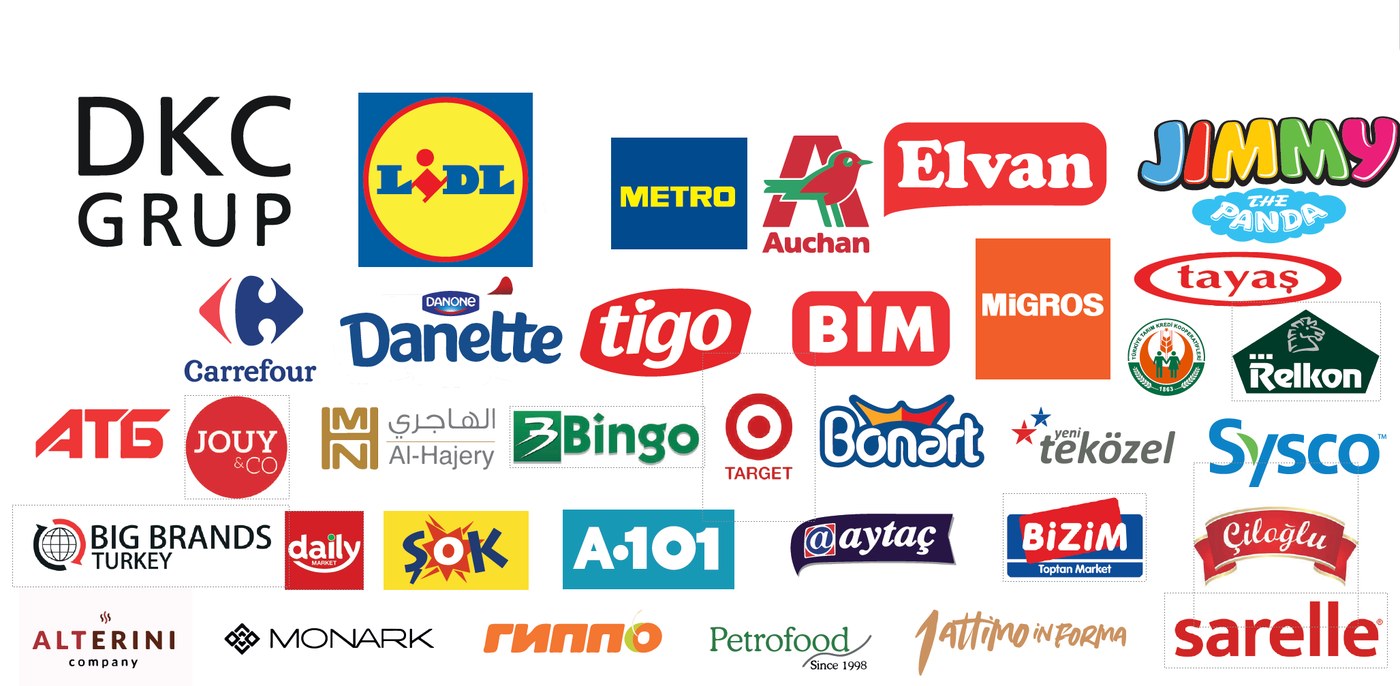 Retail partners including Lidl, Metro, Carrefour, Target, Sysco, Migros, Auchan and more