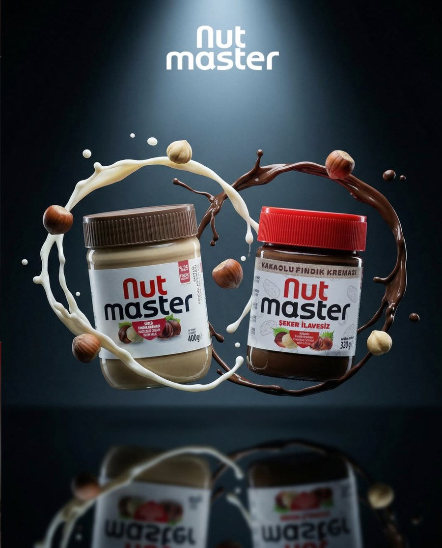 Nut Master Hazelnut Cream With Milk and Hazelnut Spread With Cacao, No Added Sugar